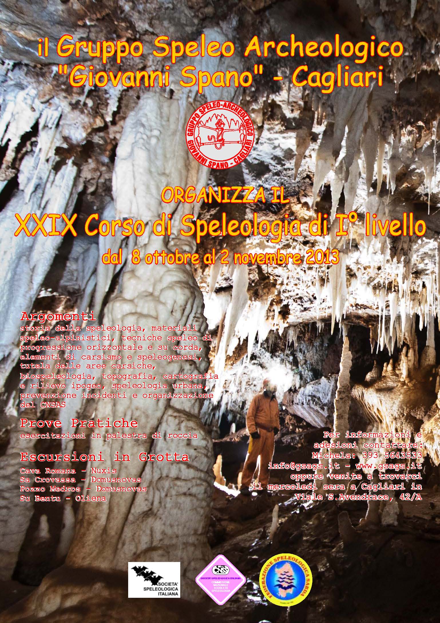 XXIX Corso di Speleologia di I Livello 2013